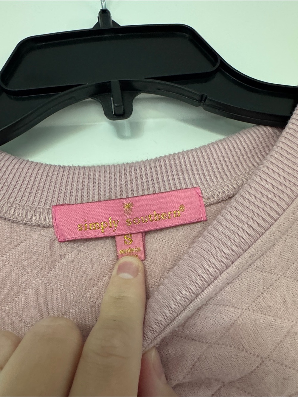 Simply Southern Sunkissed Sequin Shell Quilted Sweatshirt - Dusty Pink - Picture 2 of 6